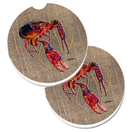 Carolines Treasures Crawfish Set of 2 Cup Holder Car Coaster 8739CARC